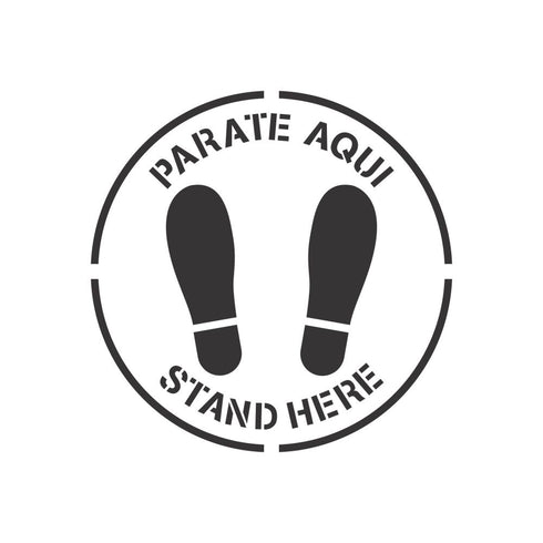 Social Distancing Floor Circle Stencil | Reopen Safely Signs